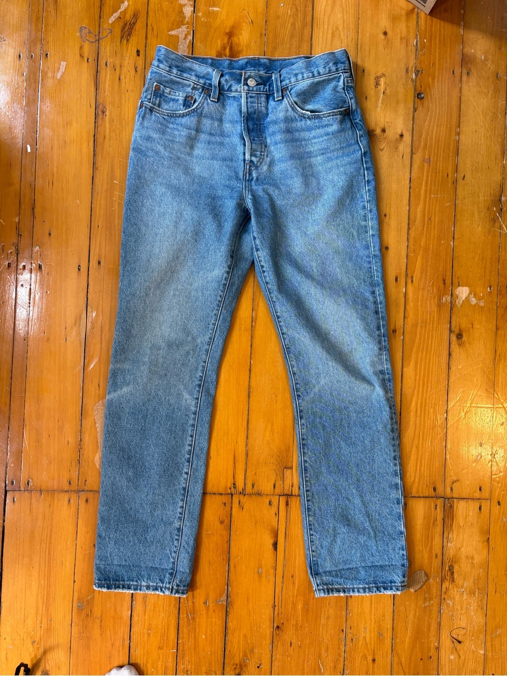 Levi's Women's Straight Leg Light Blue Denim Jeans